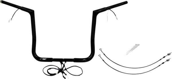 Plug & Play Ez Install 1-1/4(r) Flat Top Handlebar Kit Black, 3, nordicamoto.ro