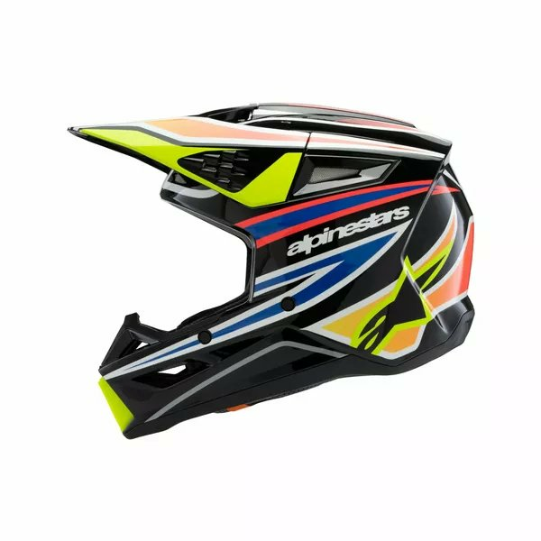Casca Copii Alpinestars S-M3 Wurx Black/Blue/Yellow-1