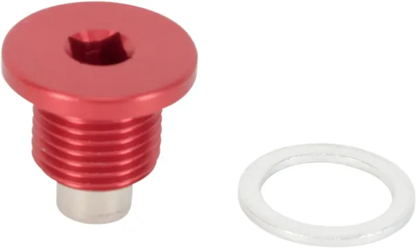 MOOSE RACING Magnetic Drain Plug Red 