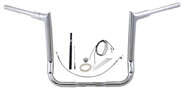 1-1/2(r) Ez Install Pointed Top Handlebar Kit Silver, 2, nordicamoto.ro