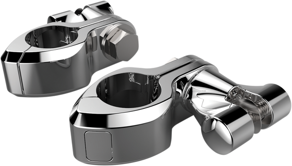 Engine Guard Highway Peg Hingeless Mounting Clamp Kit Silver Standard, 1, nordicamoto.ro