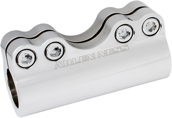 Modular Adjustable Handlebar Clamp For 1(r) And 1-1/4(r) Handlebars Silver, 1, nordicamoto.ro