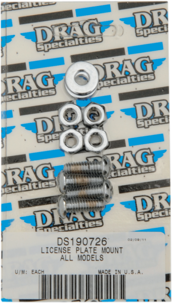 License Plate Mount Bolt Set Silver, 1, nordicamoto.ro