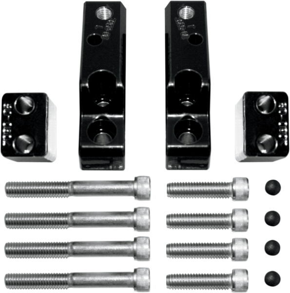 Passenger Floorboard Short Comfort Kit Black, 1, nordicamoto.ro