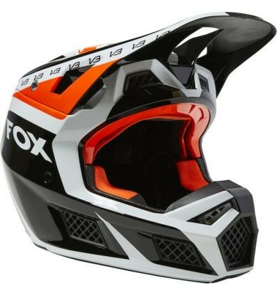 Casca Fox V3 RS Dvide Ece Black/White/Orange-1