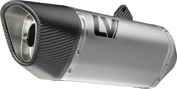 Tub de eșapament slip-on din oțel inoxidabil Lv-14R, negru, 1, nordicamoto.ro