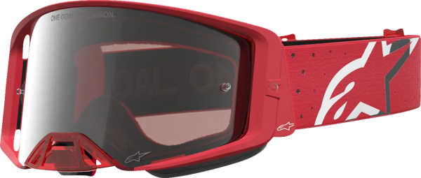 Ochelari Copii Alpinestars Vision Vesta Argintiu/Rosu/Lentila Colorata, 1, nordicamoto.ro