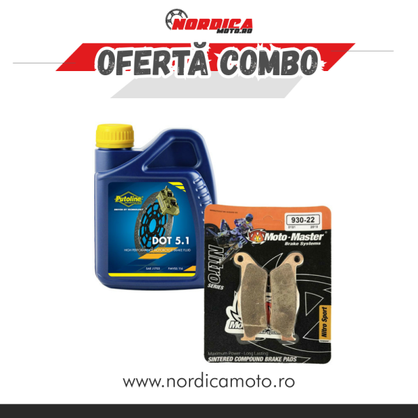 Pachet lichid de frana Putoline DOT 5.1 BRAKE FLUID 500ml + Placute frana fata KTM Moto-Master Pro Racing