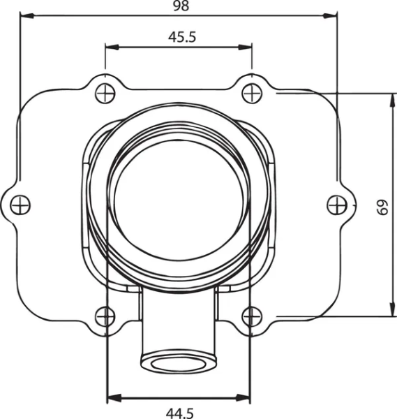 Carburetor Mounting Flange Black-0