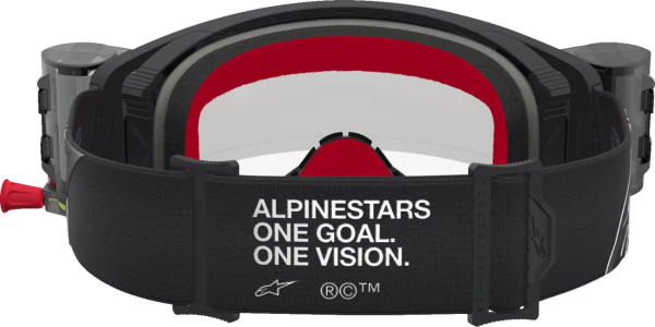Ochelari Alpinestars Supertech Firma Roll-Off Argintiu/Negru/Lentila Clara, 2, nordicamoto.ro
