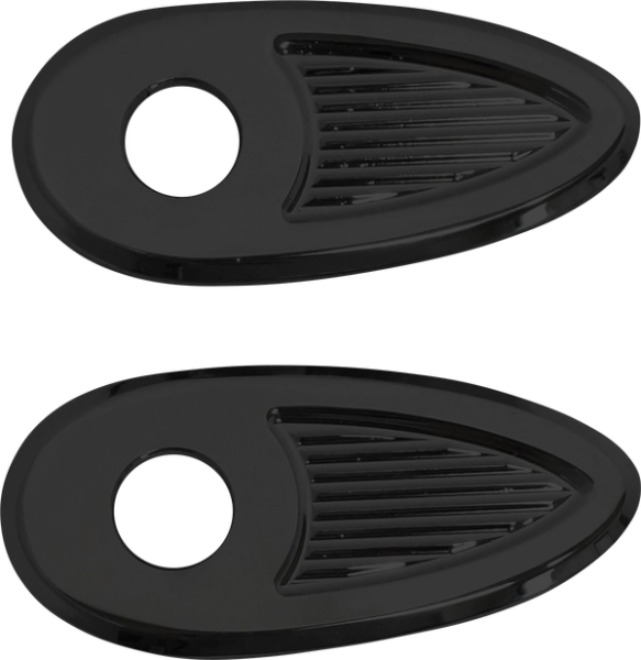Fender Struts Rear Turn Signal Adapter/cover Plates Black, 2, nordicamoto.ro