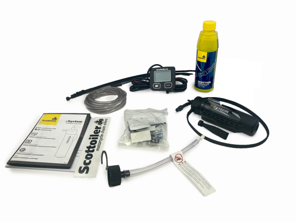 Sistem Scottoiler lubrifiere lant eSystem + lubrifiant biodegradabil verde-6