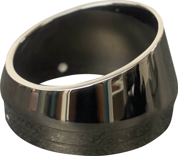 Slash-cut End Cap Black, Chrome, 1, nordicamoto.ro