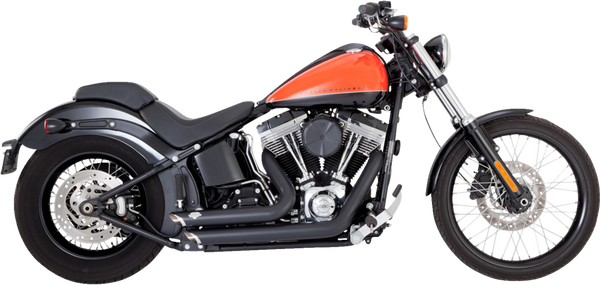 Shortshots Staggered Exhaust System Black, Matte Black, 3, nordicamoto.ro