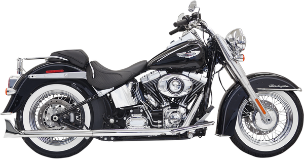 Fishtail True Dual Exhaust System Chrome, 1, nordicamoto.ro