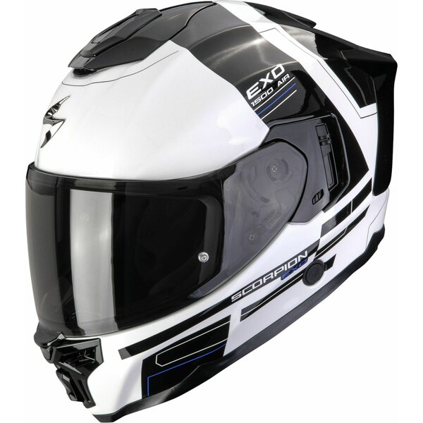 Casca integrala SCORPION EXO-1500 AIR DUAL M Alb/Negru/Albastru, 2, nordicamoto.ro