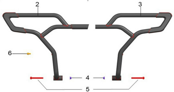 BULLBAR SPATE ATV CFMOTO CFORCE 400 / 450 / 500 / 520 – NEGRU, 9, nordicamoto.ro