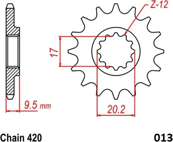 Pinion fata KTM SX 65 Moto Master-0