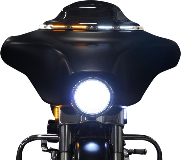 Lighted Fairing Windshield Trim Chrome, 2, nordicamoto.ro