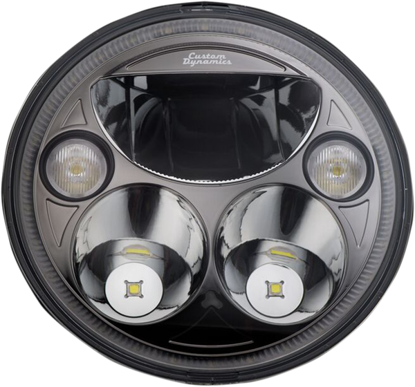 7(r) Trubeam® Headlamp Black Chrome, 1, nordicamoto.ro