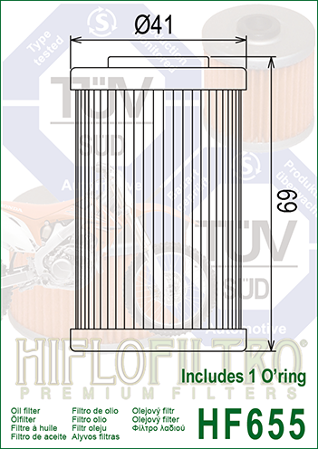 Filtru ulei KTM EXC 250-500 Hiflofiltro HF655-0