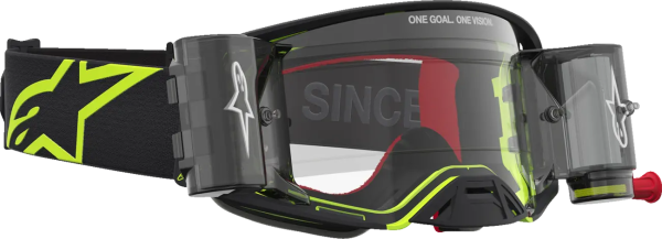 Ochelari Alpinestars Supertech Firma Roll-Off Negru/Galben Fluo/Lentila Clara, 3, nordicamoto.ro