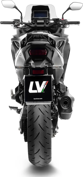 Tobă de eșapament LeoVince LV-12 R Black Edition Slip-On pentru Honda NT1100, 5, nordicamoto.ro