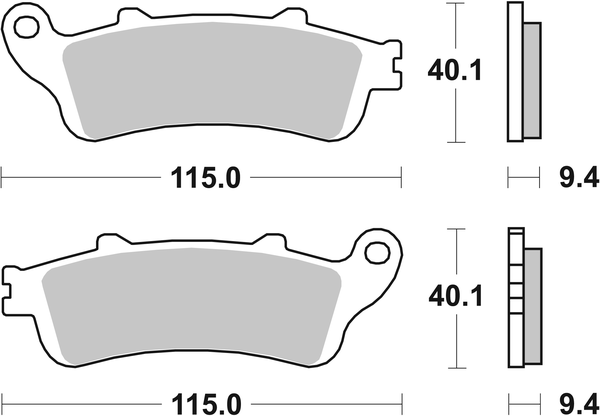 Ct Scooter Carbon Tech Organic Brake Pads, 2, nordicamoto.ro