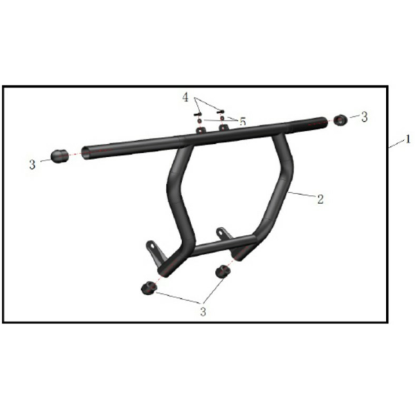 BARĂ PROTECȚIE SPATE ATV CFMOTO CFORCE 600 / 625 / 600 TOURING / 625 TOURING – NEGRU, 3, nordicamoto.ro
