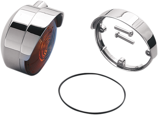 Die-cast Turn Signal Visors Chrome, 1, nordicamoto.ro