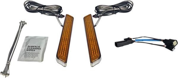 Led Front Fork Lightz Chrome, 1, nordicamoto.ro
