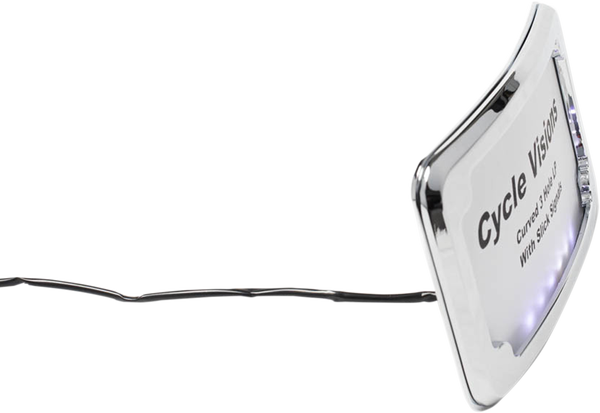 3-hole Mounted Led Lighted License Plate Frame Chrome, 4, nordicamoto.ro