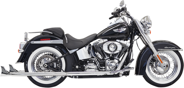 Fishtail True Dual Exhaust System Chrome, 1, nordicamoto.ro