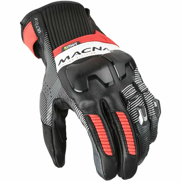 Manusi de piele MACNA ULTRAXX 2.0 S Negru/Albastru/Rosu, 7, nordicamoto.ro