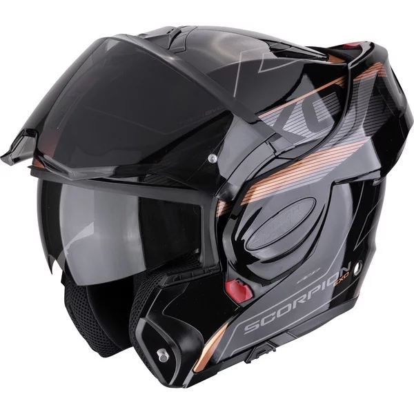 Casca modulara flip-back EXO-TECH EVO TRAVELLER M Negru/Rosu, 6, nordicamoto.ro