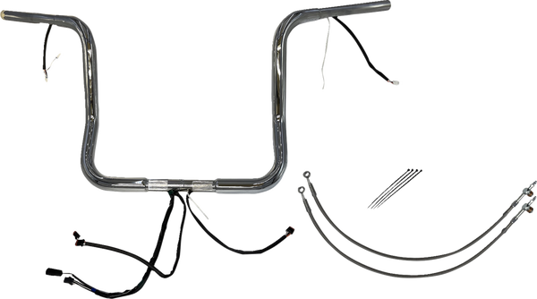 Plug & Play Ez Install 1-1/4(r) Round Top Handlebar Kit Silver, 2, nordicamoto.ro