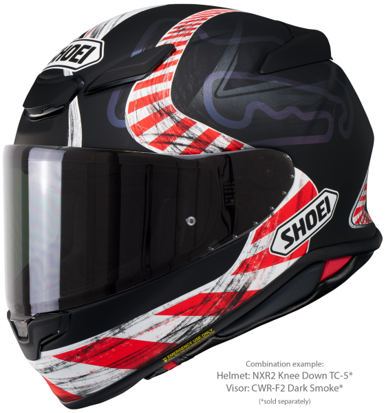 Casca integrala SHOEI NXR2 KNEE DOWN TC-5 Negru/Rosu/Alb Mat XXL-7
