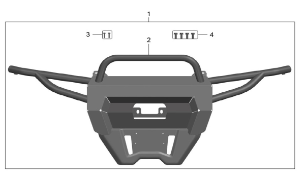 BARĂ PROTECȚIE FAȚĂ UTV CFMOTO UFORCE 1000 / 1000XL HEAVY DUTY – NEGRU, 4, nordicamoto.ro