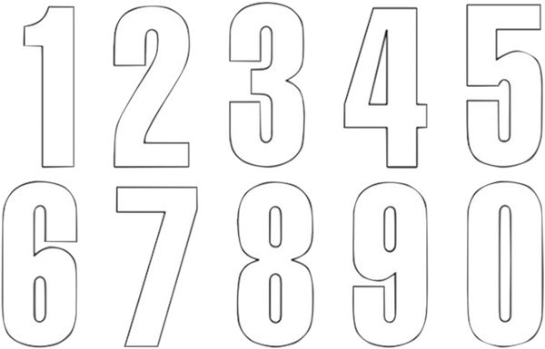 Three Series Numbers White, 2, nordicamoto.ro