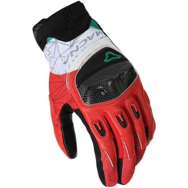 Manusi de piele vara MACNA ROCCO XL Rosu/Alb, 9, nordicamoto.ro