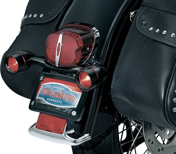 Bullet Light Rear Turn Signal Bar Black, Gloss, 2, nordicamoto.ro