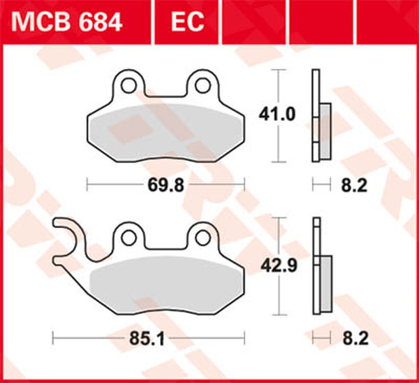 Plăcuțe de frână ceramice din seria Ec, 1, nordicamoto.ro