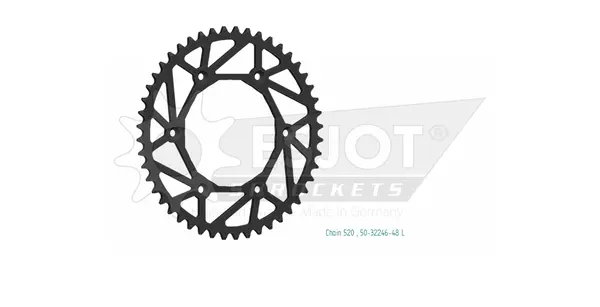 Pinion standard spate 520 negru, 1, nordicamoto.ro