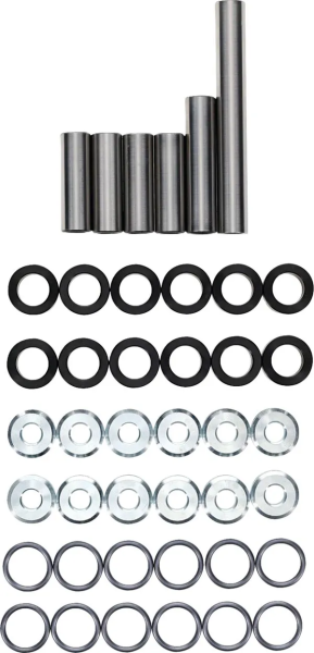 Rear Independent Suspension Linkage Rebuild Kit Black, Silver -0