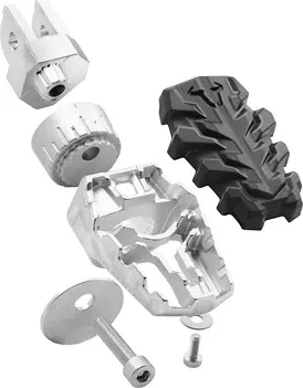 Evolution Footrest Black, Silver-1