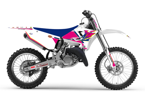 Graphic Kit Retro With Seat Cover Pink, White, 3, nordicamoto.ro