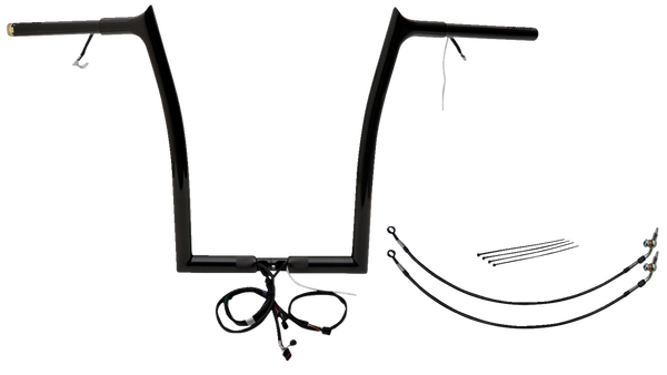 Plug & Play Ez Install 1-1/4(r) Pointed Top Handlebar Kit Black, 2, nordicamoto.ro