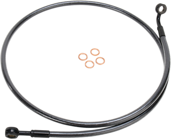 E-z Align Dot Braided Single Disc Front Brake Line Black, Black Pearl, 3, nordicamoto.ro