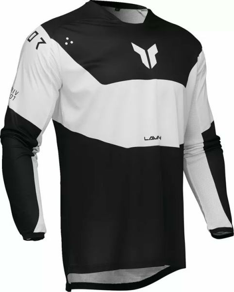 Tricou Enduro Thor Launchmode Storm Black/White-1