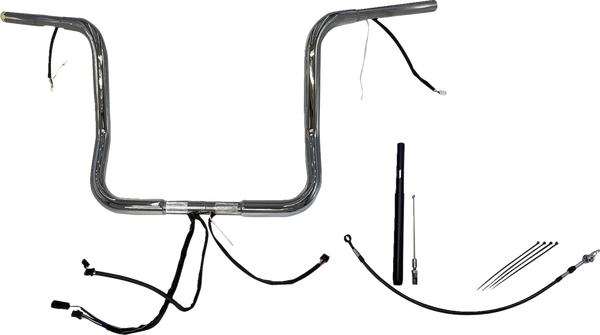 Plug & Play Ez Install 1-1/4(r) Round Top Handlebar Kit Silver, 3, nordicamoto.ro